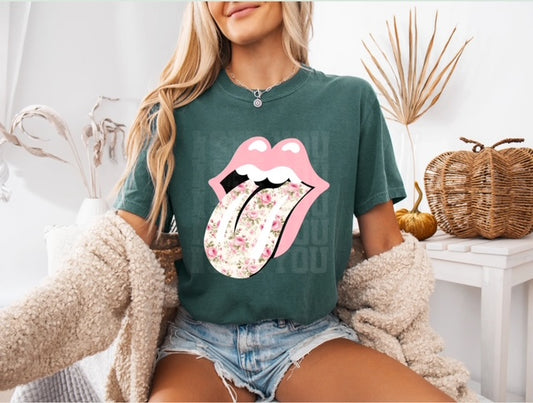 Stones Floral Lips